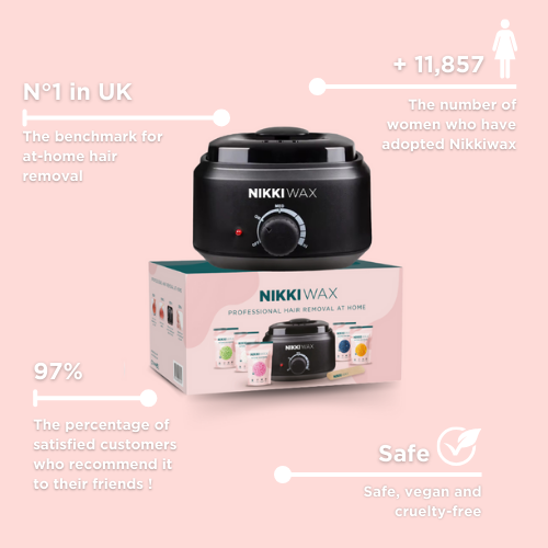 Wax warmer Nikki Wax for effective and gentle hair removal at home, suitable for all skin types.