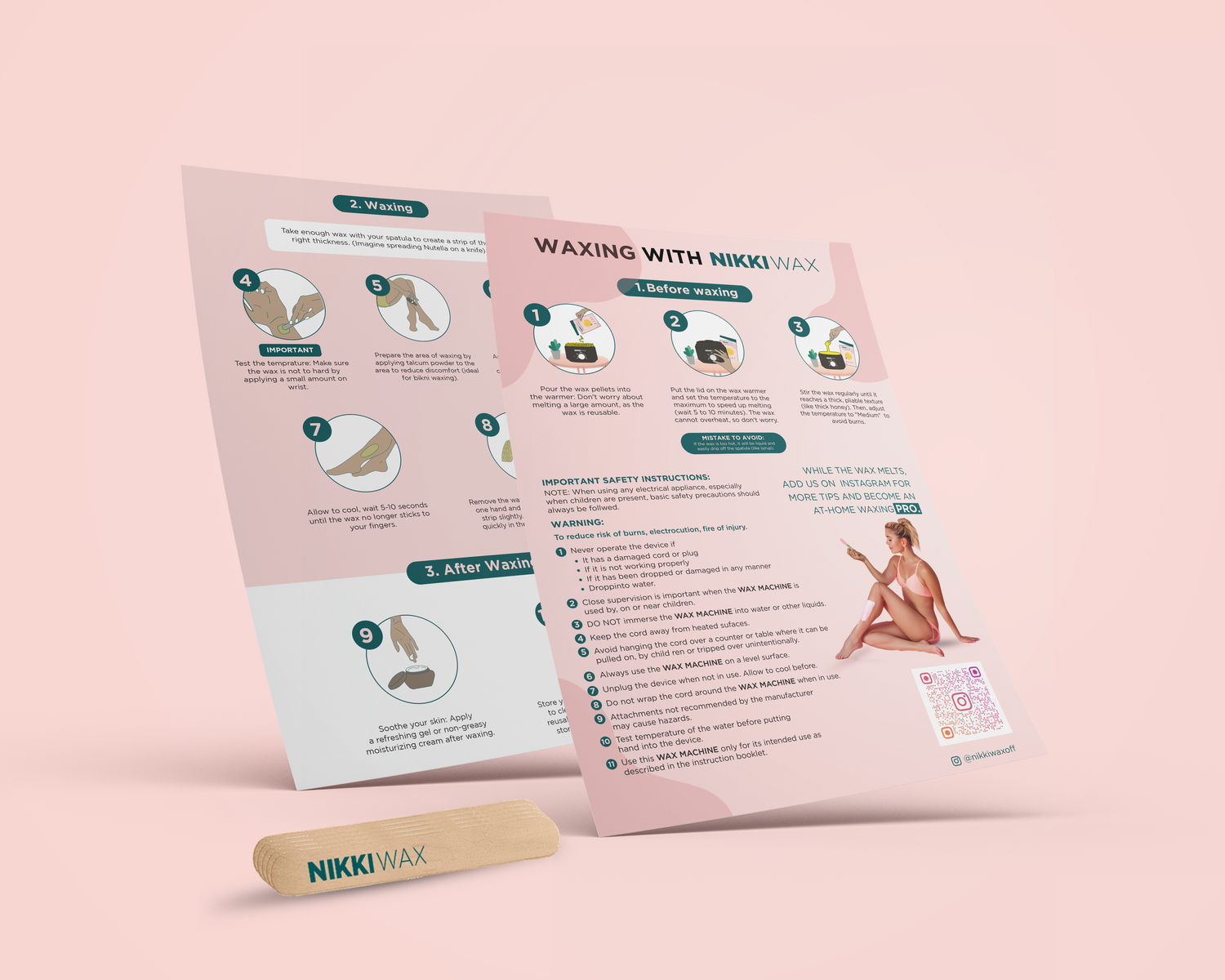 IO Spatulas & Instruction manual for waxing